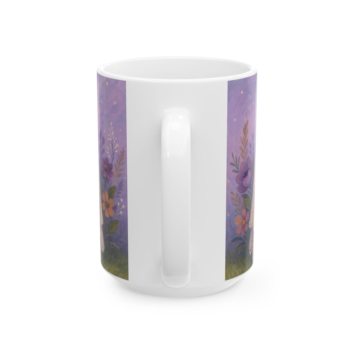 Whimsical Purple Ghost Ceramic Mug - Perfect for Halloween, Cozy Mornings, Gifts for Friends, Home Decor, Tea or Coffee Lovers