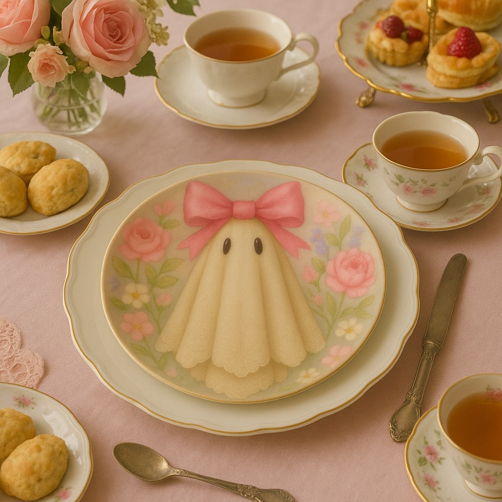 Dainty Pink Ghost Dinner Plate
