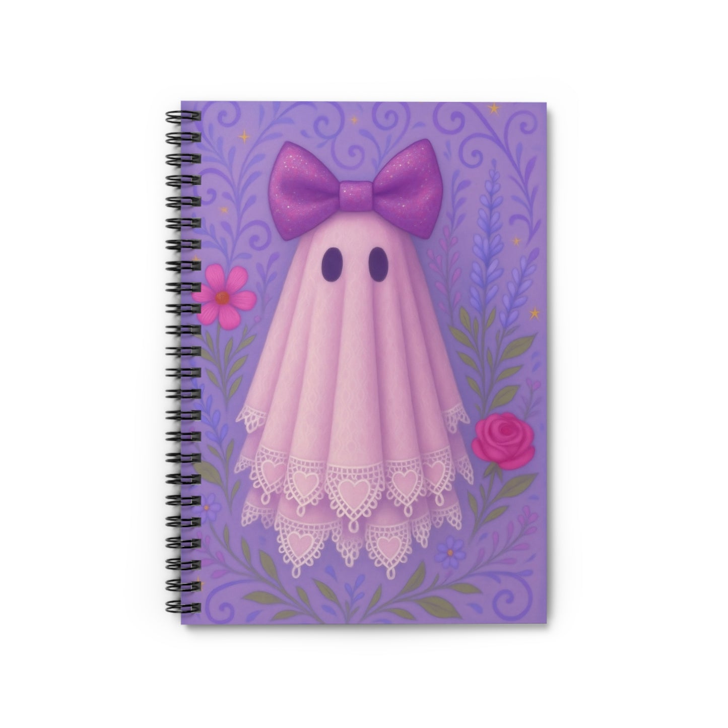 Cute Ghost Spiral Notebook - Perfect for Halloween, Journaling, or Gifts, Cute Ghost Design, Notebook for Students, Halloween Decor