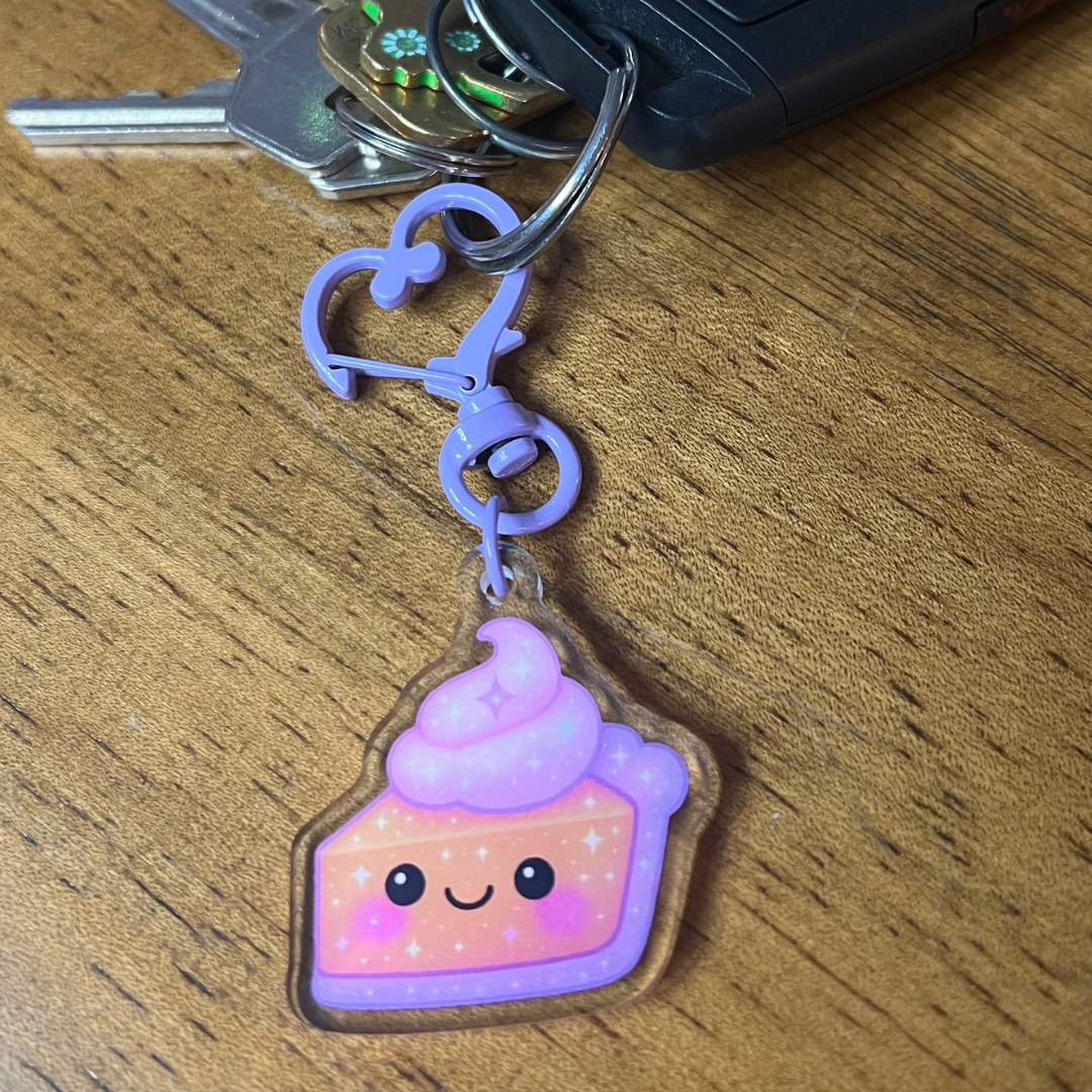 Sweet Pumpkin Pie Slice Acrylic Keychain