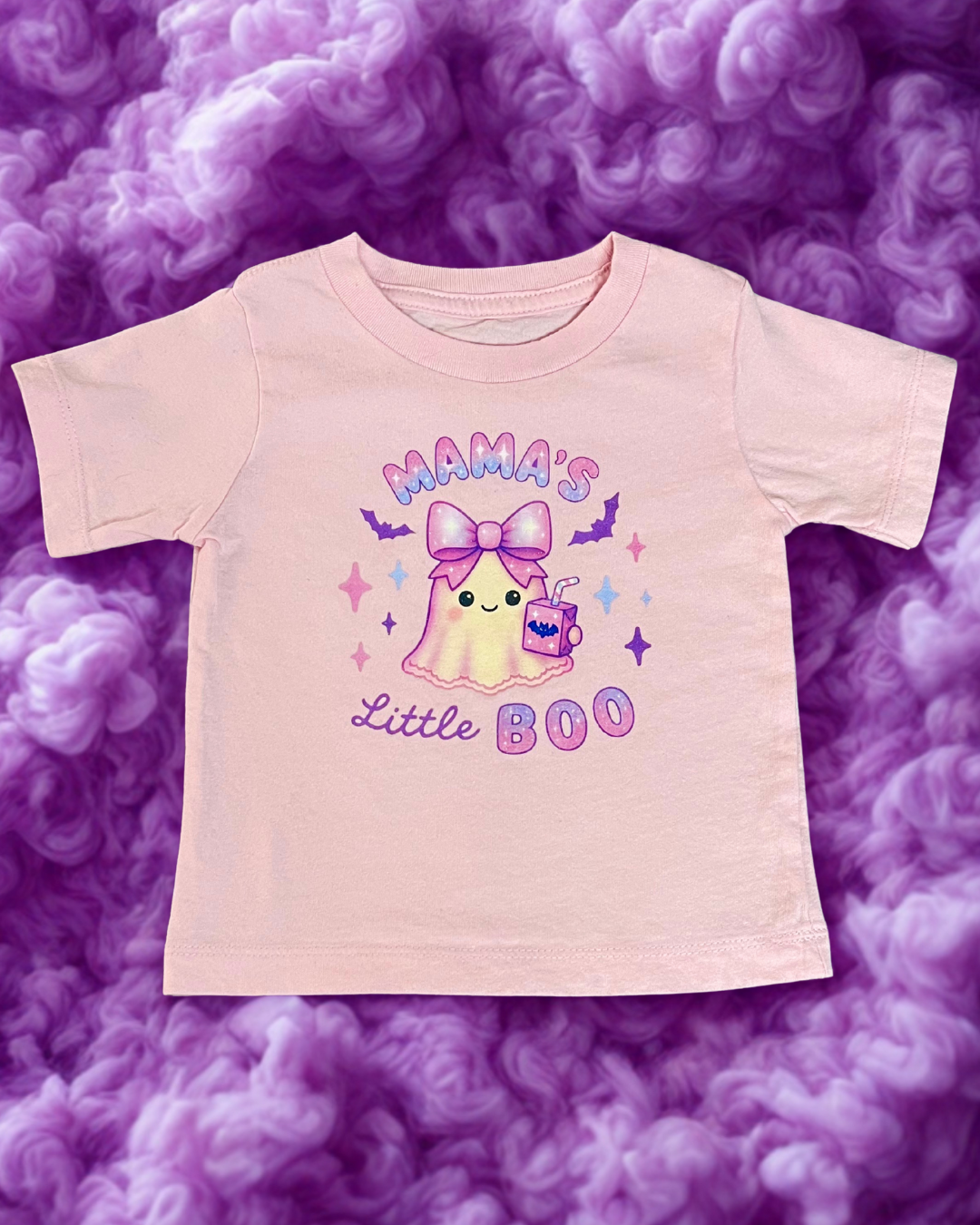"Mama's Little Boo" Baby Ghost Halloween T-Shirt
