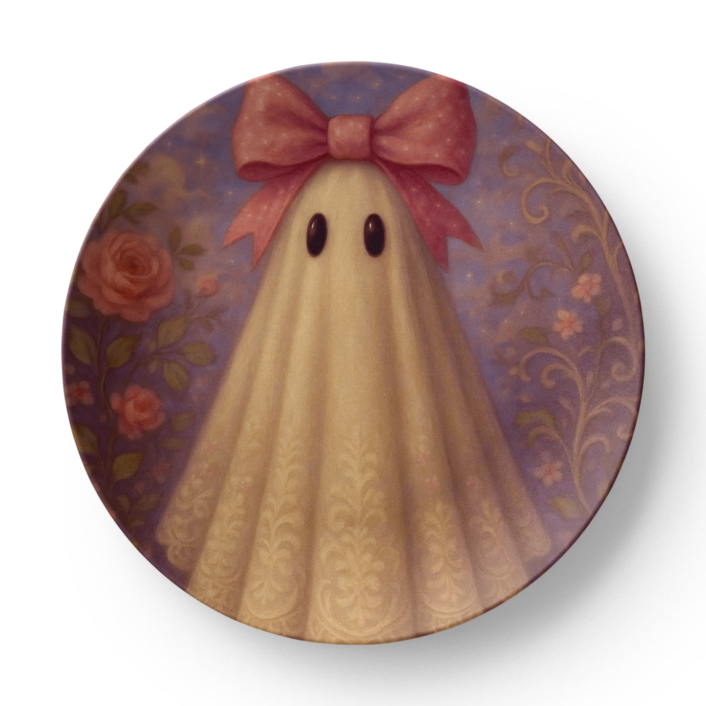 Elegant Pink Ghost Dinner Plate