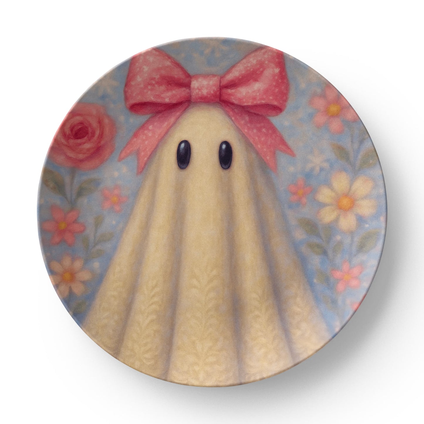 Dainty Floral Ghost Dinner Plate