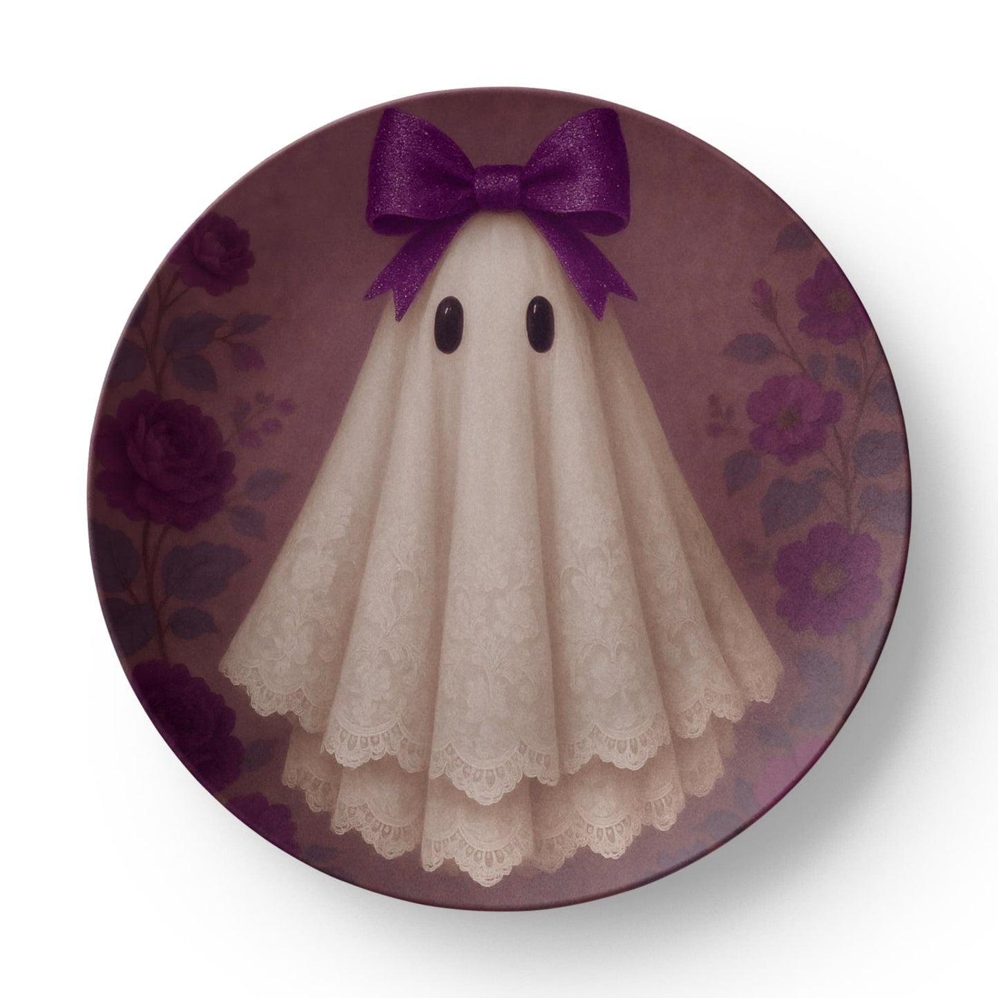 Elegant Plum Ghost Plate
