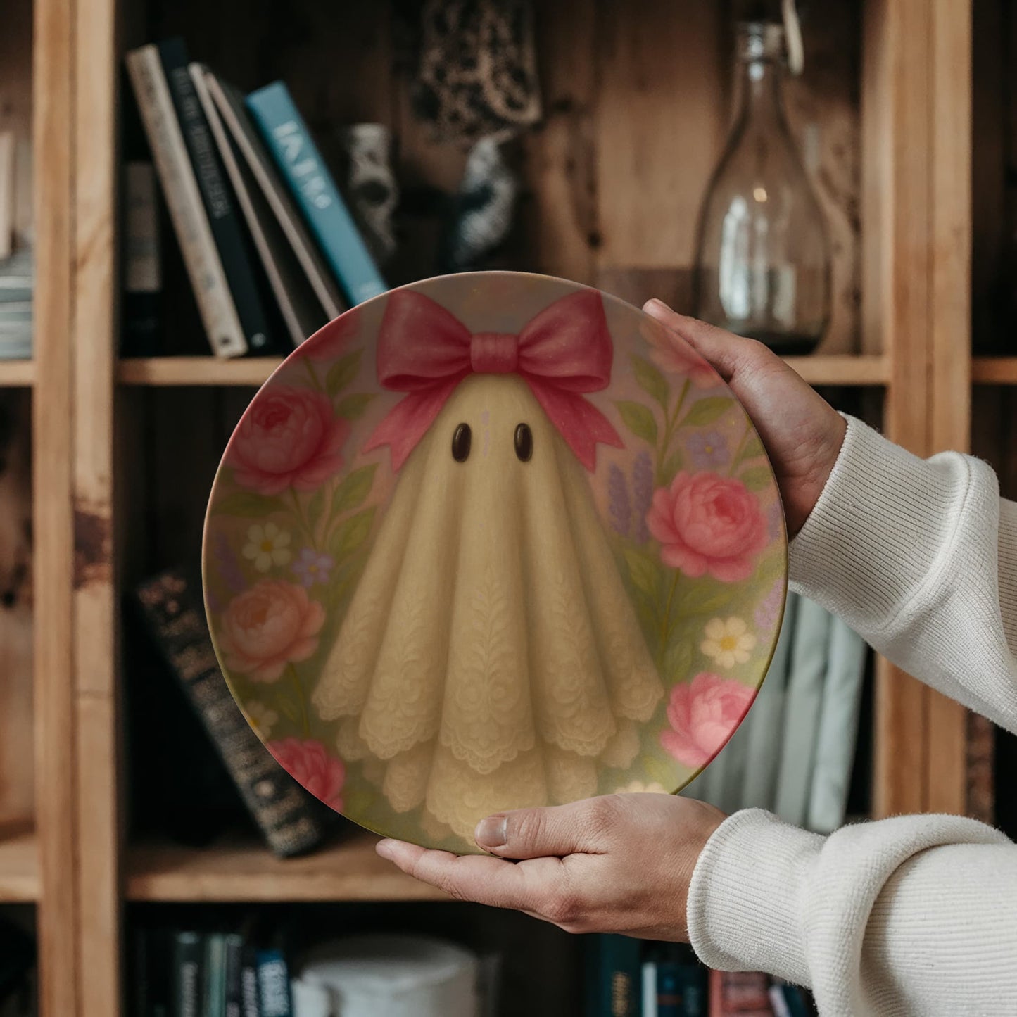 Dainty Pink Ghost Dinner Plate