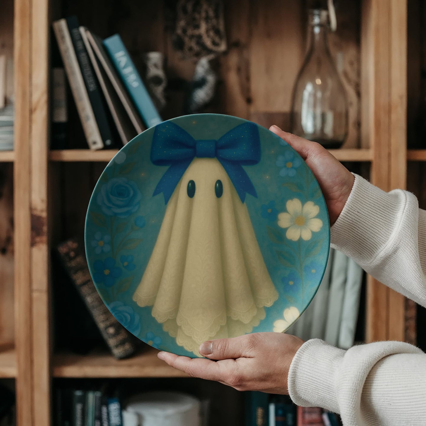 Elegant Blue Ghost Dinner Plate