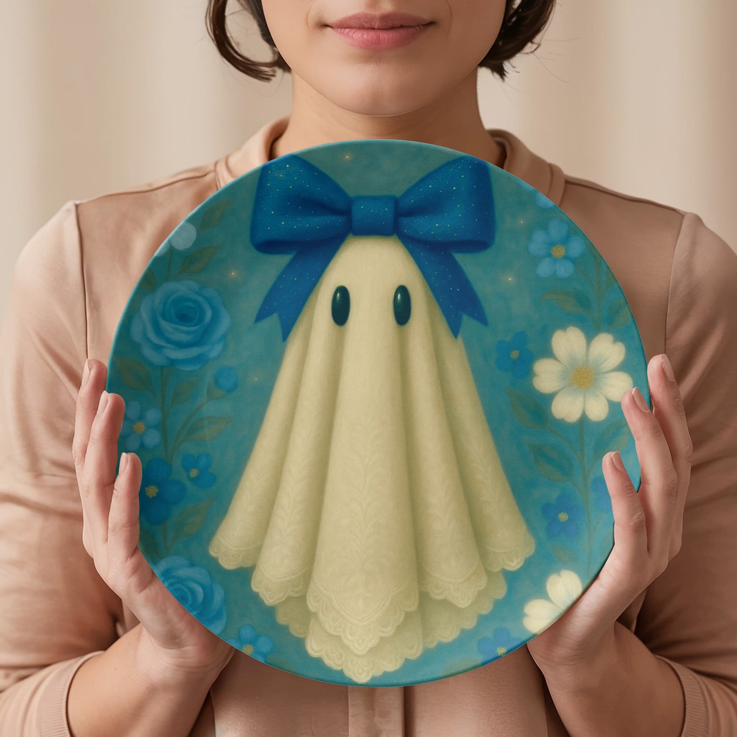 Elegant Blue Ghost Dinner Plate