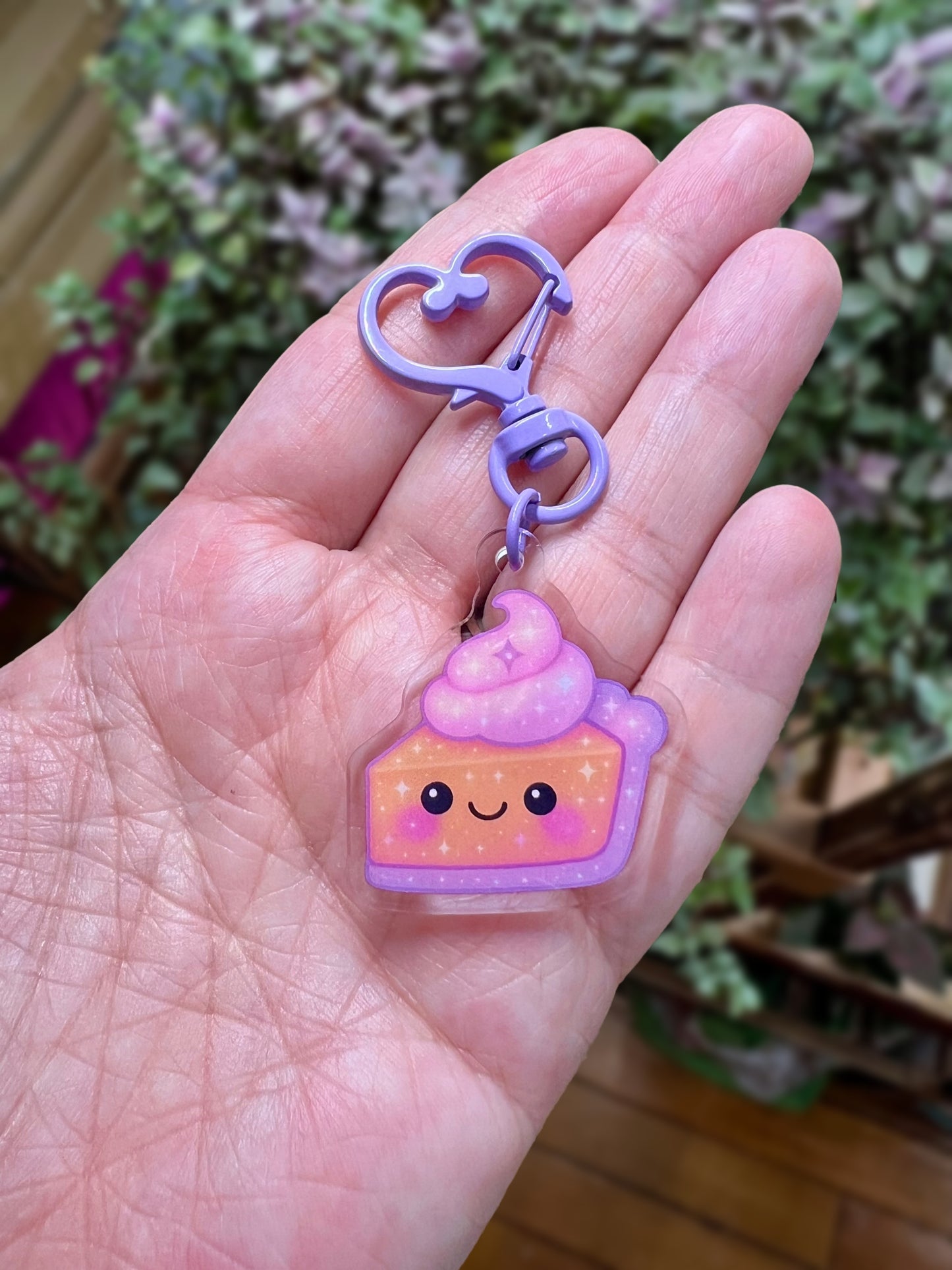 Sweet Pumpkin Pie Slice Acrylic Keychain