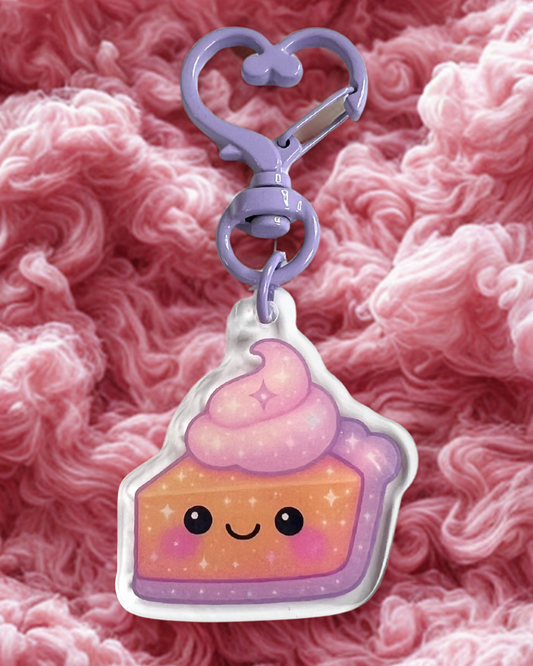 Sweet Pumpkin Pie Slice Acrylic Keychain