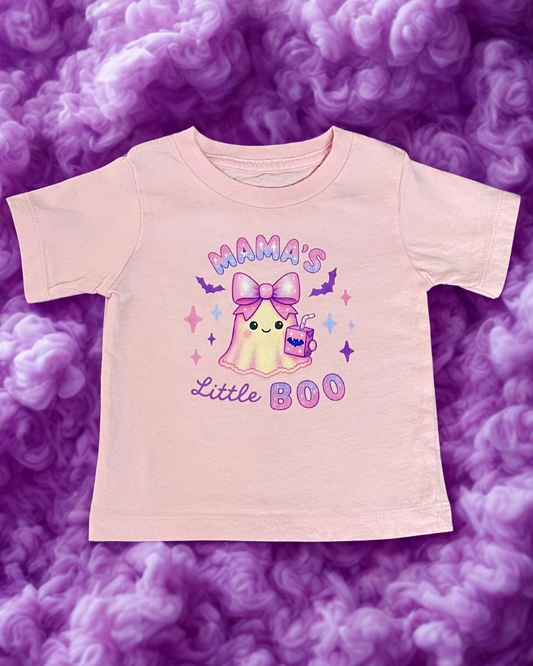 "Mama's Little Boo" Baby Ghost Halloween T-Shirt