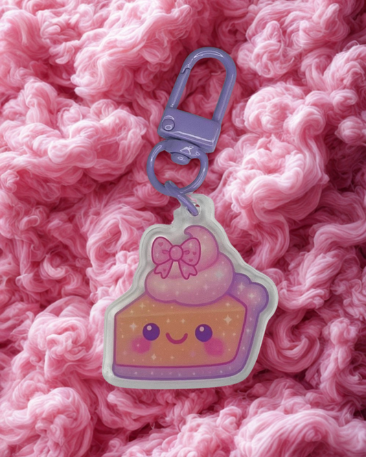 Sweet Pumpkin Pie Slice Acrylic Keychain