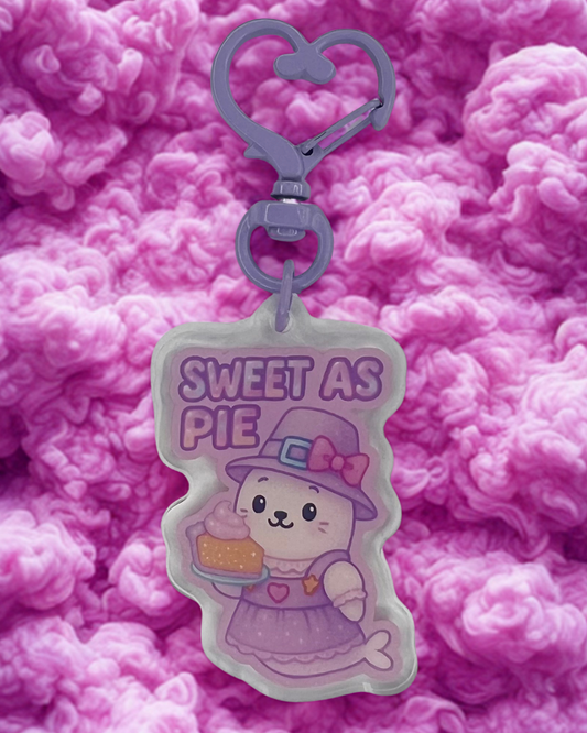 "Sweet as Pie" Seal Acrylic Keychain