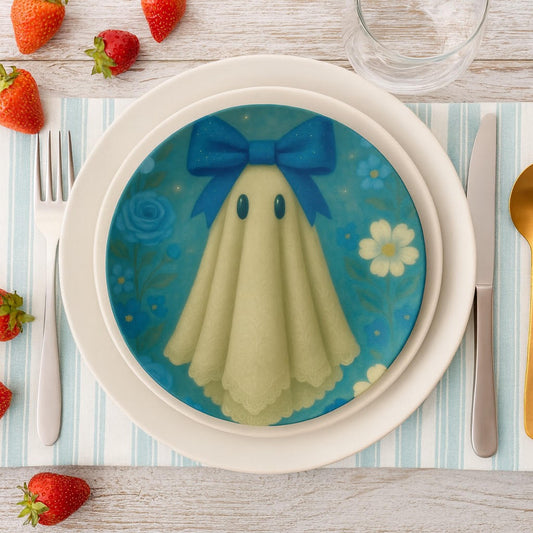 Elegant Blue Ghost Dinner Plate